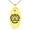 Gold, variant on Stainless Steel Alchemy Magic Rune Engraved Small Oval Charm Pendant Necklace