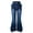 Blue, variant on Girls Jeans Stretch Flared Denim Pants With Elegant Bow Design For Juniors Casual Wear And School Lightweight Trousers Size 8-9 Years Light Blue