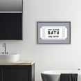thumbnail image 2 of Stupell Industries Retro Bathroom Ticket Brown Framed Floater Canvas Wall Art design by Lettered and Lined, 17 x 25, 2 of 9