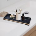 thumbnail image 2 of Toilet Tank Storage Tray Dresser Using high quality Storage Tray for Shampoo, Candles, Towel Black, 2 of 7