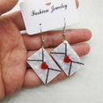 thumbnail image 2 of Hongchun Boucles d'Oreilles Clous Enveloppe en Pierre Précieuse, 2 of 3