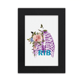 thumbnail image 1 of Rib Thoracic Body With Flowers Desktop Photo Frame Picture Display Art Painting Exhibit, 1 of 3