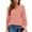 B-Pink, variant on Summer Tops for Women V Neck 3/4 Sleeve Tunic Blouses Ladies Casual Hollow Out Trendy T Shirts