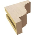 thumbnail image 6 of 3"W x 6"D x 6"H Classic Newport Rough Cedar Woodgrain TimberThane Corbel, Primed Tan, 6 of 6