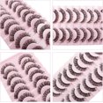 thumbnail image 3 of Russian Strip Lashes Curl False Eyelashes Cat Eye Lashes Natural 10 Pairs Volume Curly Fake Eyelashes Fluffy Artificial Reusable, 3 of 4