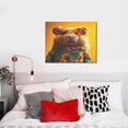 thumbnail image 4 of Gukieu Hawaiian Style Guinea Pig Print Canvas Decorative Hanging Painting, Waterproof Art Wall Decoration with Frame, Suitable for Living Room, Bedroom, 4 of 6