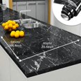 thumbnail image 3 of 1pc 23.6"x78.7" Glossy Marble Paper Granite Grey/White Roll Kitchen Countertop Cabinet Furniture Refurbishment Thick Wallpaper PVC Easy Removable Wall Decor, 3 of 5
