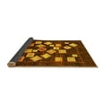 thumbnail image 2 of Ahgly Company Indoor Round Oriental Yellow Modern Area Rugs, 7' Round, 2 of 4