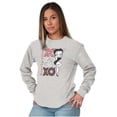 thumbnail image 4 of Betty Boop Cute Adorable Women's Long Sleeve T Shirt Brisco Brands S, 4 of 6