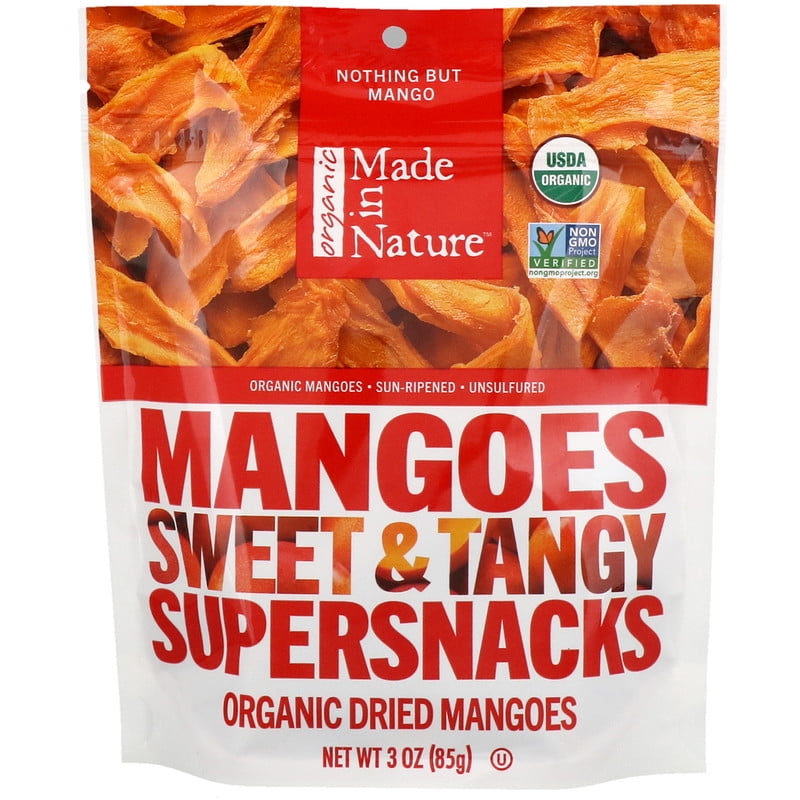 Made In Nature Organic Sweet & Tangy Dried Fruit Mangoes  3 oz
