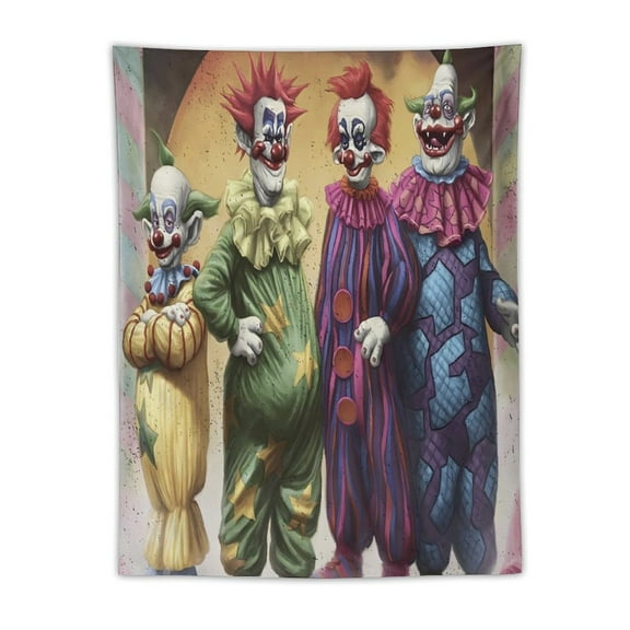 Killer Klowns from Outer Space Clown Tapestry Wall Hanging, Elegant Wall Hanging Tapestries Wall Art for Bedroom Decor, Outdoor, Parties 30"x40"