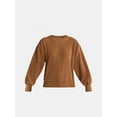 thumbnail image 5 of Time and Tru Women's Reverse Fleece Pullover Sweatshirt, XS-XXXL, 5 of 5