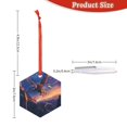 thumbnail image 3 of Naloa Starry Sky Flying Tiger Acrylic Santa Tree Decorations Christmas Hanging Pendant for Christmas Winter New Year Party Hanging Decorations-Hexagon, 3 of 7