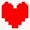 1pcs, variant on Pixel Heart Adventure Game Inspired Sticker