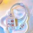 thumbnail image 4 of Cubierta De Polvo De Alambre Teléfono Móvil Mate De TPU/Juego De Manga Clara Anti Rotura De Tulipanes/Kit De Funda Protectora De Cargador Kuromi Doraemon De Dibujos Animados/Enrollador De Cable De Dat, 4 of 4
