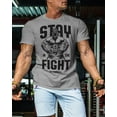 thumbnail image 3 of Gymish Stay In Fight Men’s Workout T-Shirt – Funny Lifting Gym Tee, Athletic Fitness Shirt for Men, 3 of 6