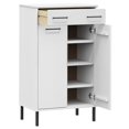 thumbnail image 3 of vidaXL Shoe Rack with Metal Legs White Solid Wood Pine OSLO, 3 of 5