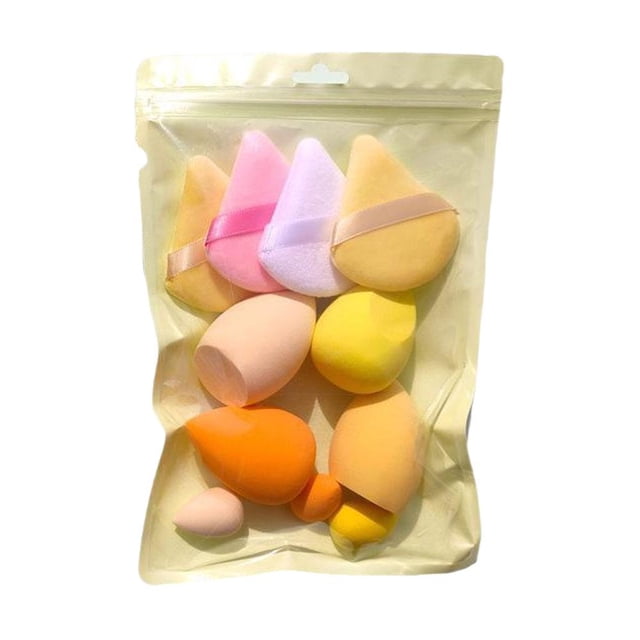 Ensemble de 11 Poudres Couleur Macaron Beauté Œuf Pouce Pouce Coton Mini Pouce