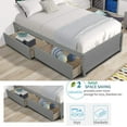 thumbnail image 3 of SEGMART Twin Bed Frame, Kids Wood Platform Bed Frame Bedroom Furniture, Wood Slat Support Mattress Foundation, Modern Wood Daybed for Kids Teens Adults, Grey, SS1307, 3 of 9