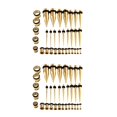 thumbnail image 1 of Transemion 36 Pieces Ear Gauges Stretching Kit Expanders 14G-00G Plugs Gold 36 Pcs 2Set, 1 of 1