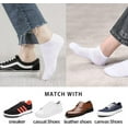 thumbnail image 6 of 6 Pairs Ankle Socks Women's and Men - Soft Thin Cotton Athletic Breathable Mesh Running Low Cut No Show Summer Socks, 6 of 7