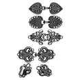 thumbnail image 3 of 4x Clips para suéter, cierres para capa, Clips portátiles para llevar, sujetadores, Clips para cuello de cárdigan para chal, bufanda, vestidos, Negro, 3 of 10