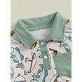 thumbnail image 6 of BemeyourBBs Baby Boy Fish Print Romper Half Button Collared Short Sleeve Bodysuit, 6 of 9