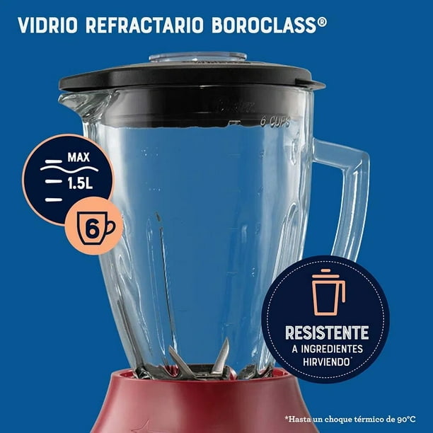 Licuadora Universal Licuadora Home Elements Vaso De Vidrio Litros