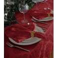 thumbnail image 4 of Barcelona Damask Fabric Tablecloth by Newbridge, 100% Polyester, Party, Banquet and Holiday Tablecloth, 60 Inch x 102 Inch Oblong/Rectangle, Red, 4 of 7