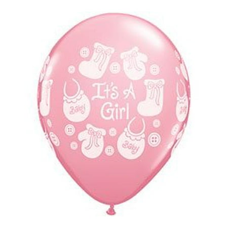- It's A Girl Buttons and Bows Baby Shower latex Balloons Decorations Supplies by Qualatex