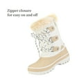 thumbnail image 2 of Dream Pairs Boys Girls Toddler Kids Ankle Winter Snow Boots Faux Fur-Lined Soft Boots Shoes Warm FORESTER BEIGE/WHITE Size 2 Little Kid, 2 of 6