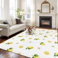 thumbnail image 2 of Cute Lemon Floral Area Rugs 8'x10', Washable Small Throw Rugs for Living Room Patio, Farmhouse Summer Fruits Indoor Outdoor Rug Non-Slip Low Pile Carpet Runner Reversible Floor Mats, 2 of 8