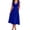 Blue, variant on Bnwani Midi Dresses for Women,Women Dresses,High Waist,V-Neck,Casual,Solid,Blue,L