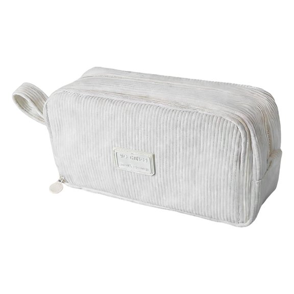 Pencil Case Large Capacity Corduroy Pouch for Students Office Daily Use