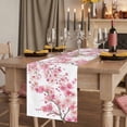 thumbnail image 2 of Table Runners 72 Inches Long Dress Scarves, Spring Peach Flowers Farmhouse Kitchen/Dining Table Runner, Coffee Tablerunners, Pink Botanical Floral Leaves Branch 18x72 Inch, 2 of 9