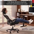 thumbnail image 6 of Pinmoco Ergonomic Office Chair with Footrest, High Back Mesh Desk Chair with Flip-up Arms and Lumbar Support, Black Mesh, 6 of 10