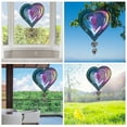 thumbnail image 5 of Tzgsonp 3D Heart Wind Spinner Metal Stainless Steel Heart Wind Catchers with Hook Hanging Wind Spinner Rotatable Love Heart Wind Chimes, 5 of 7