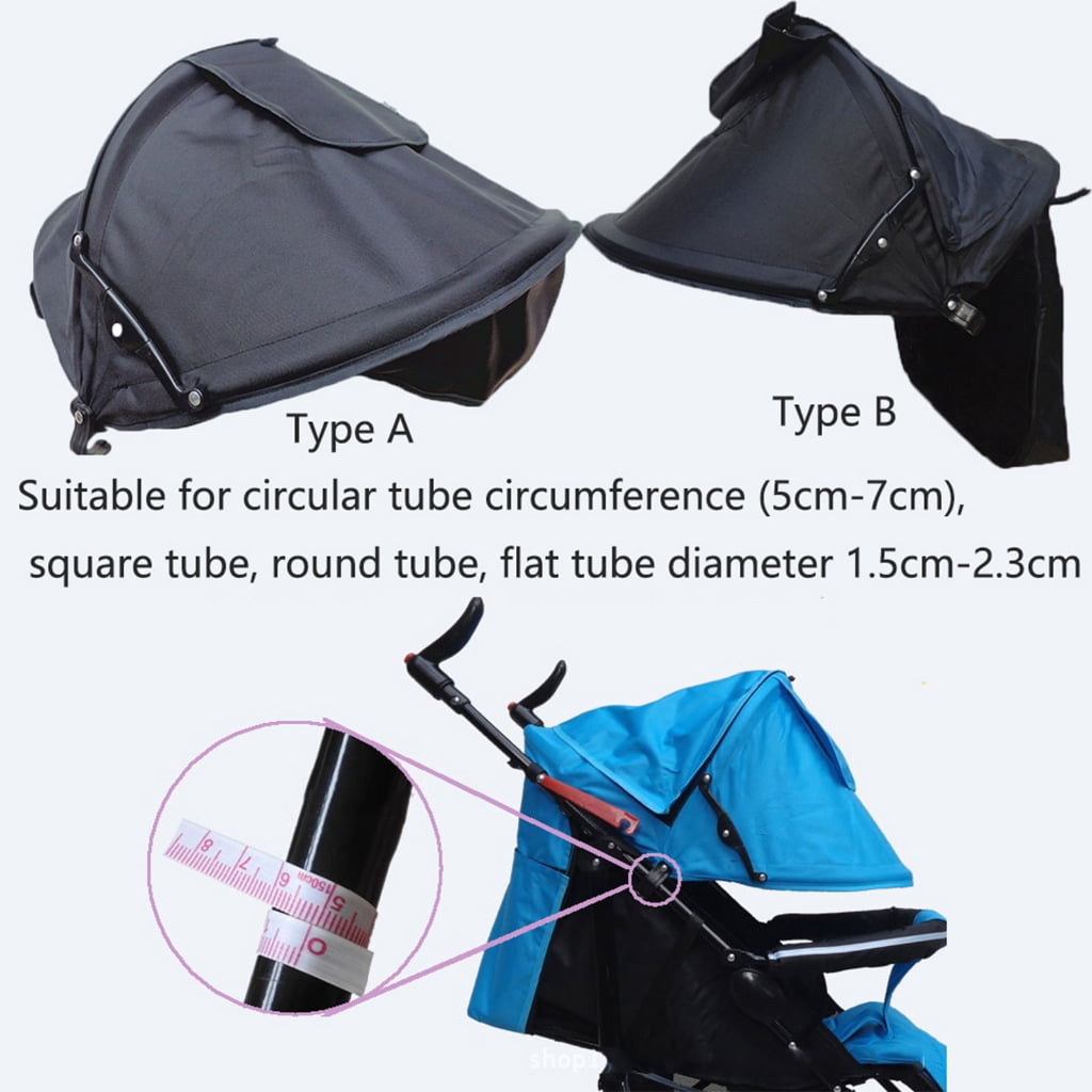 SIEYIO Baby Stroller Sun Shade Cover Sun Protective Canopys Toddler Pushchair Pram Windproof Sunshade Cover Waterproof Awning