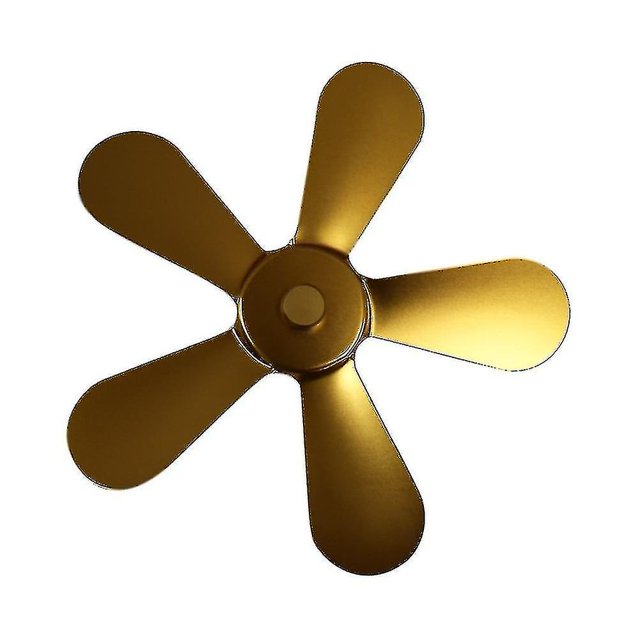 Ventilador de chimenea de aluminio de 5 aspas alimentado por calor de manera eficiente