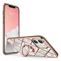i-Blason Cosmo Snap Case Designed for iPhone 12/iPhone 12 Pro 6.1 Inch (2020 Release), Slim with Built-in 360° Rotatable Ring Holder Kickstand Supports Car Mount (Marble)