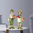 thumbnail image 2 of Resin Couple Ornament Country Style Figurine Statue for Decorations Household Home Living Room Valentine'S Day Gifts 3.5 x 2.8x10.6 inch, 2 of 7