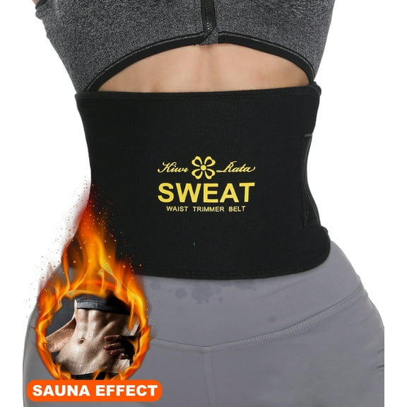 QRIC Waist Trimmer Belt, Sweat Wrap, Tummy Toner, Low Back and Lumbar Support with Sauna Suit Effect, Abdominal Trainer