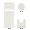 thumbnail image 2 of Better Trends Bath Rug 4 Piece Set 100% Cotton Soft Bathroom Seat Covers, Water Absorbent, Reversible, Machine Washable for Bathroom Decor Toilet Base Contour, Lid Cover Ivory Lux Collection, 2 of 4