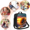 thumbnail image 5 of Honeii Sunset Coast Sunflower Print Insulated Lunch Bag, Reusable Lunch Box for Adult, Leakproof Cooler Bag for Work Office Travel Picnic, 5 of 7