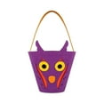 thumbnail image 4 of Bolsas de Halloween Bolsas de bocadillos de Halloween Decoración navideña Reutilizable Bolsa ligera para trucos o golosinas para niños Bolsas de asas Violeta, 4 of 8