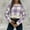 Purple, variant on Zylanna Women's Pullover Sweaters, Crew Neck Long Sleeve Color Block Knit Cropped Loose Tops for Women Black