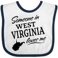 thumbnail image 3 of Inktastic Someone in West Virginia Loves Me Boys or Girls Baby Bib, 3 of 4