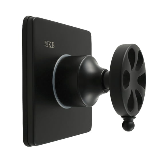Kingston Brass KS3040RX Belknap Single-Handle Three-Way Diverter Valve with Square Trim Kit in Matte Black