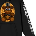thumbnail image 3 of Five Nights at Freddy's Plush Bear and Sleeve Title Logo Adult Black Hoodie-Large, 3 of 5