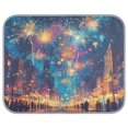 thumbnail image 2 of Pet Cooling Pad Foldable Self Cooling Mat Breathable Pet Cushion Sleep Pad for Dogs and Cats City Fireworks M, 2 of 9